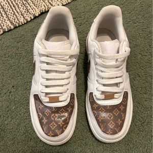 Hand Painted LV Air Force 1 - Lightly Worn - Women’s size 7